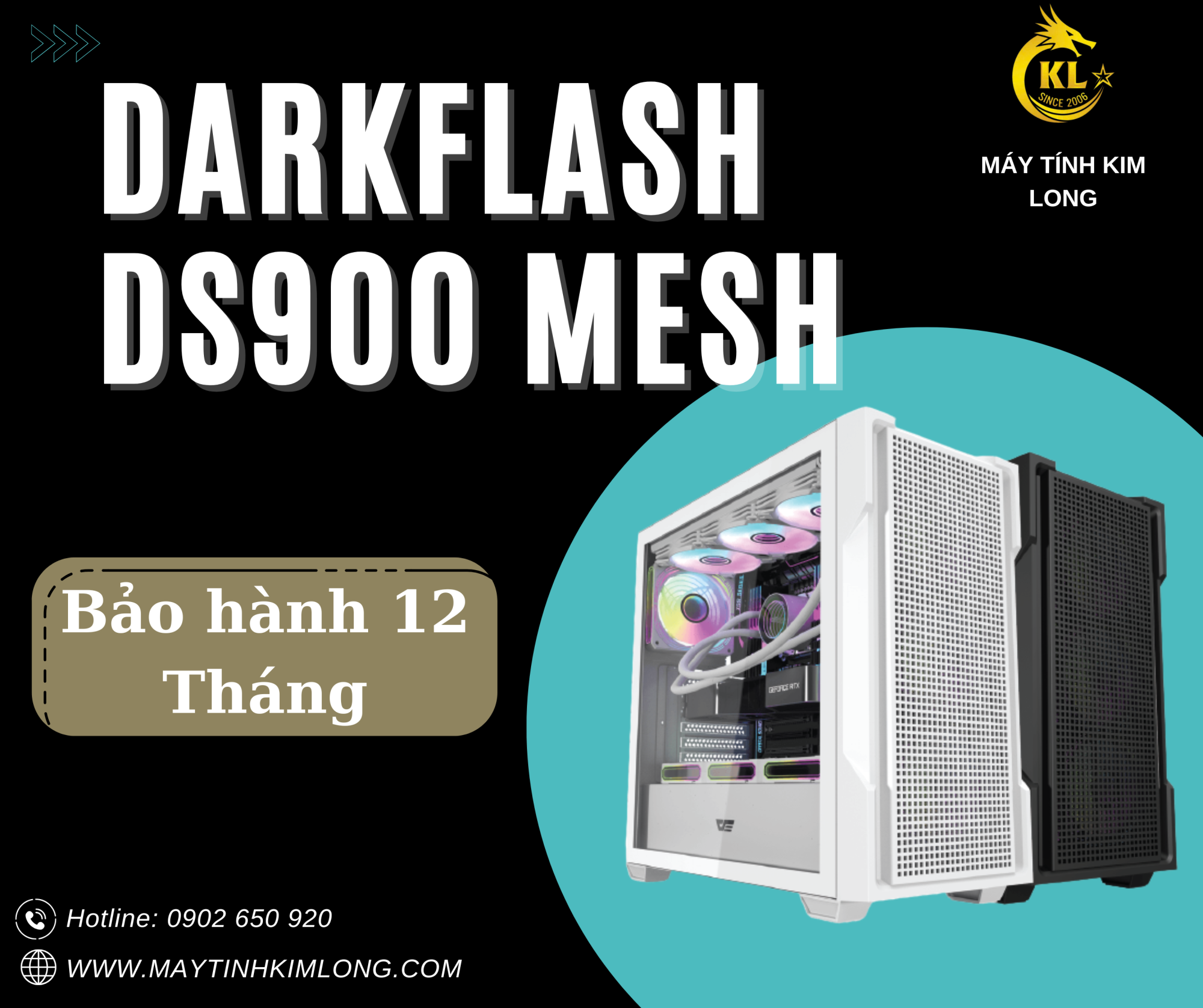 VỎ CASE MÁY TÍNH DARKFLASH DS900 MESH (ATX)